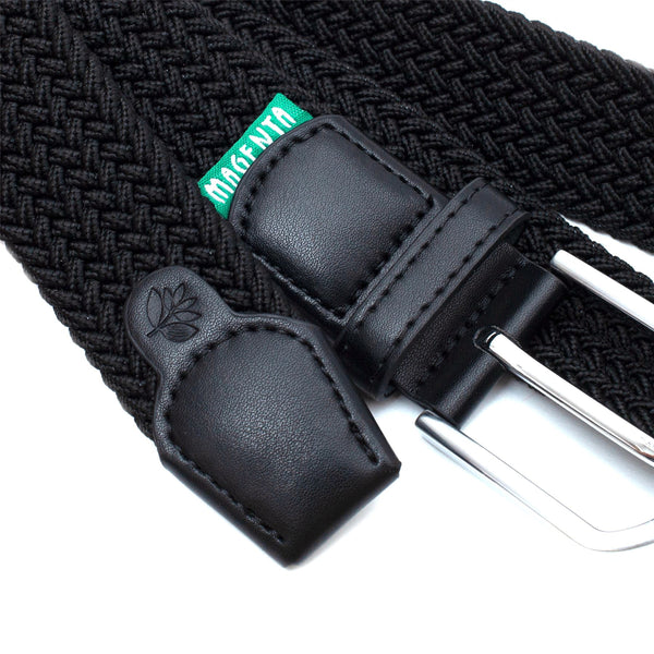 Magenta Braided Belt Black