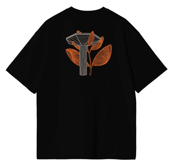 Magenta Pillar Tee / Baseline Black