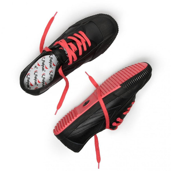 Feiyue Footwear Feiyue X Staple 1920 Martial Arts/Gym/Lifing Shoes - Black / Black Leather - Skatewarehouse.co.uk