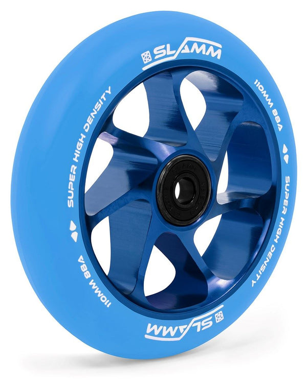 Slamm 110mm Team Wheels - Blue / Blue - 110mm - Skatewarehouse.co.uk