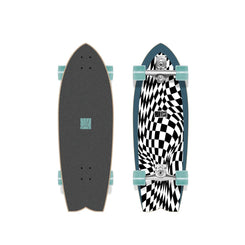 Long Island Checker 30"x9.75"x19" Long Island Complete Surfskate Cruiser - 30.0" - Skatewarehouse.co.uk