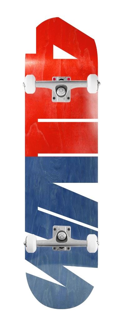411 Cut Out EX7 Red / Blue x Venom Custom Complete Skateboard - 8