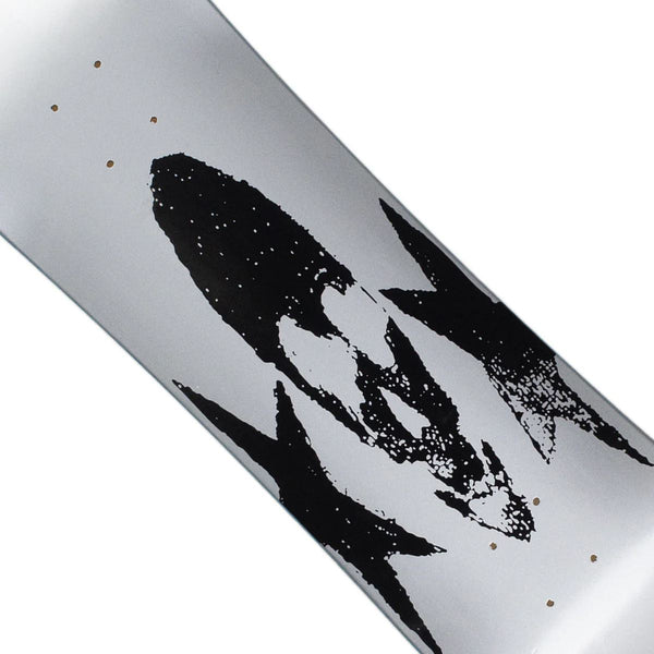 WKND 'Mumbler' - Faux Snowskate (SD) Silver / Black Skateboard Deck - 8.89