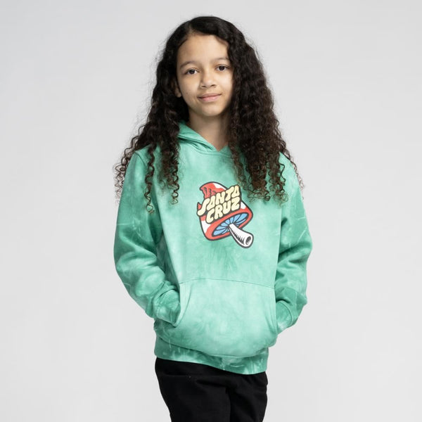 Santa Cruz Youth Hood Youth Toadstool Dot Hood - Jade Tie Dye - Skatewarehouse.co.uk