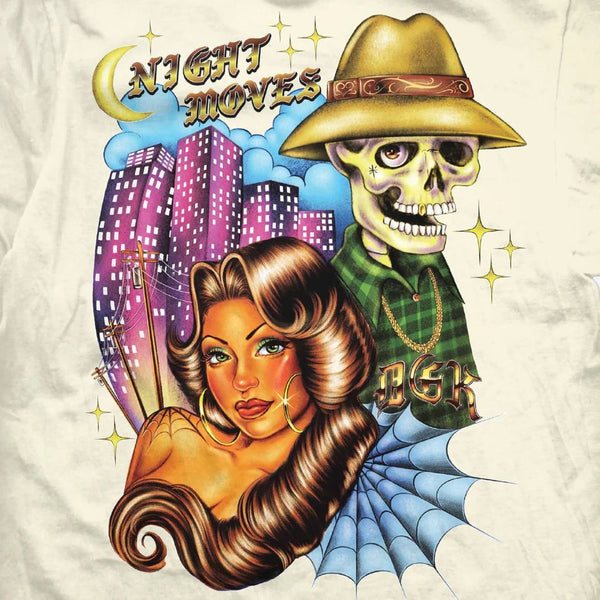 DGK Night Moves Tee Sand - Skatewarehouse.co.uk