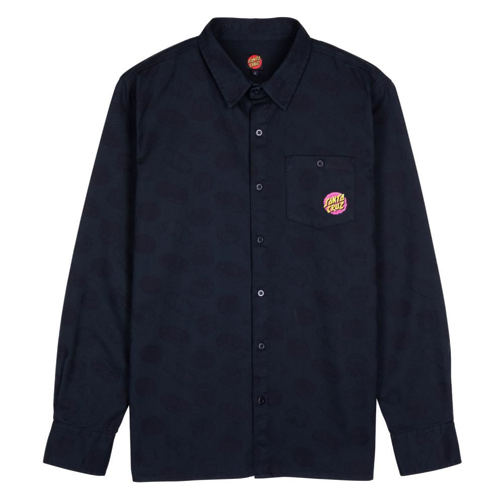 Santa Cruz Shirt McCoy Donut Dog Shirt - Black - Skatewarehouse.co.uk