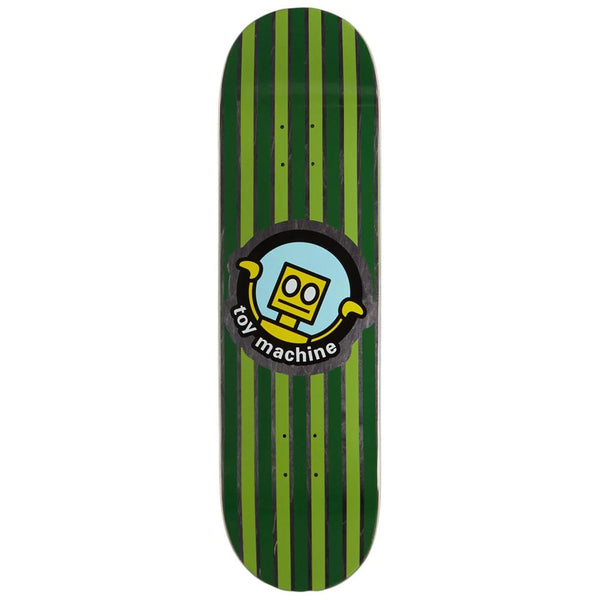 Toy Machine 'Robot Stripes' Green Skateboard Deck - 8.75