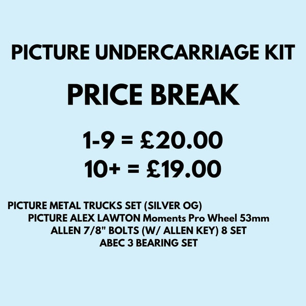 Picture Silver Undercarriage Kit - 53mm Skateboard Trucks (Pair)