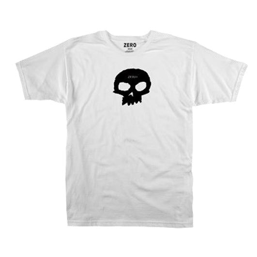 Zero Single Skull Tee White - Skatewarehouse.co.uk