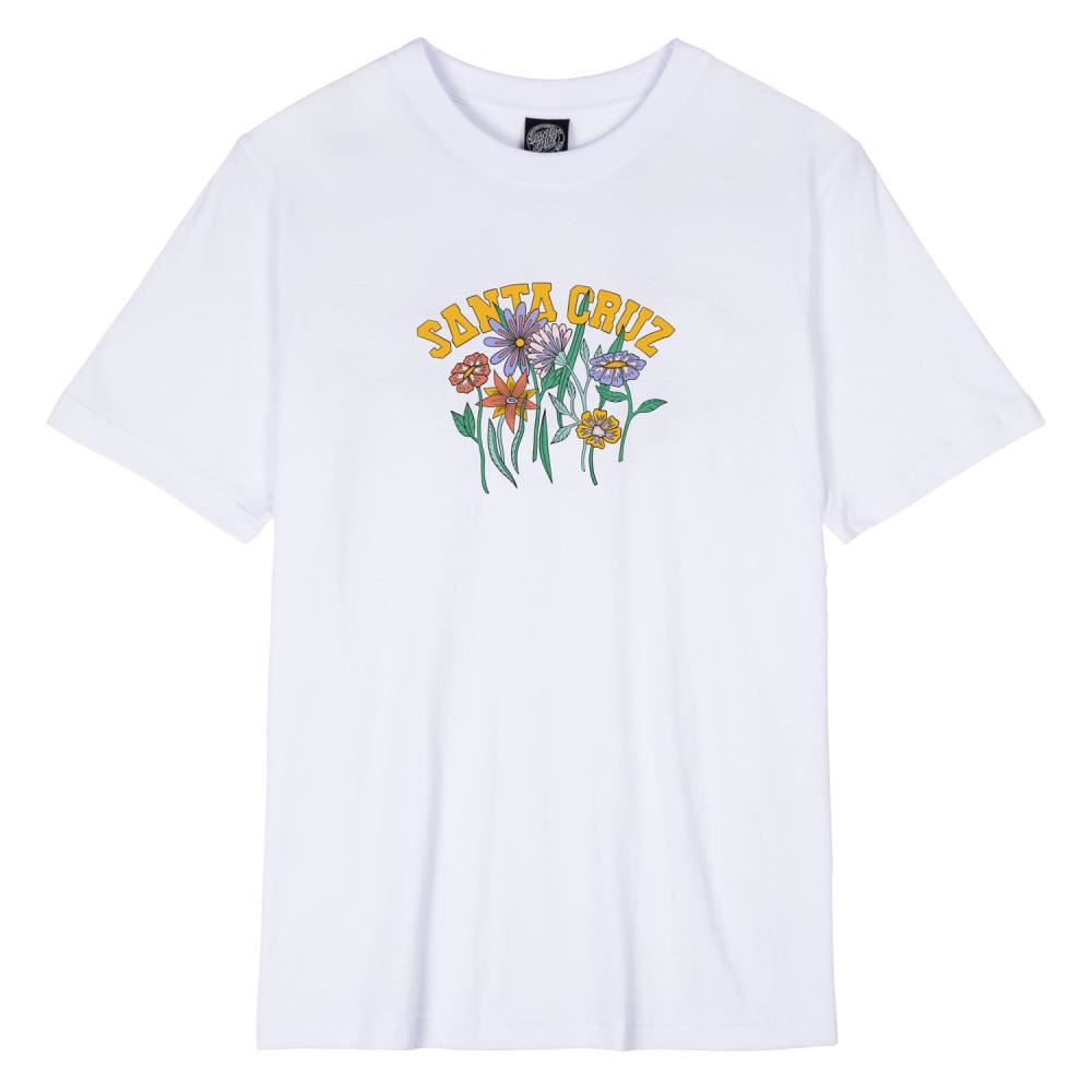 Santa Cruz Womens T-Shirt Field Strip T-Shirt - White - Skatewarehouse.co.uk