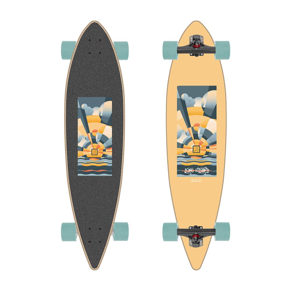 Long Island Soil 38"x9.5" Pintail Long Island Complete Longboard - 38.0" - Skatewarehouse.co.uk