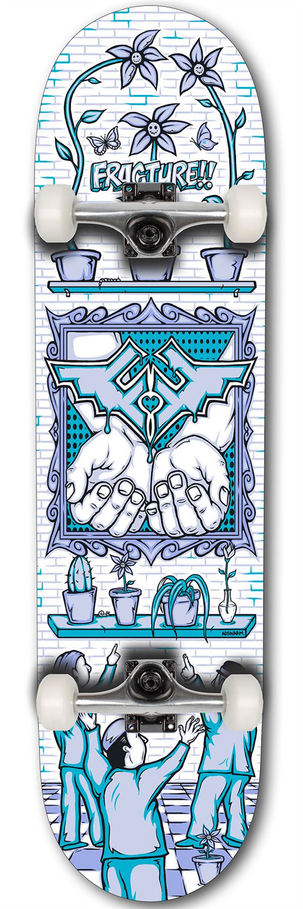 Fracture x Adswarm Complete Skateboard 8.25