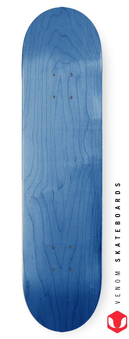 Venom Blank Skateboard Deck - Blue - 7.75