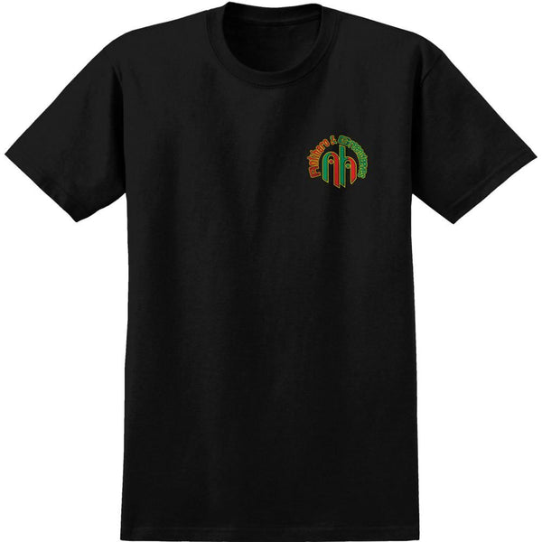 Anti Hero T-Shirt Greensleeves - Black(Pigment Dyed) - Skatewarehouse.co.uk