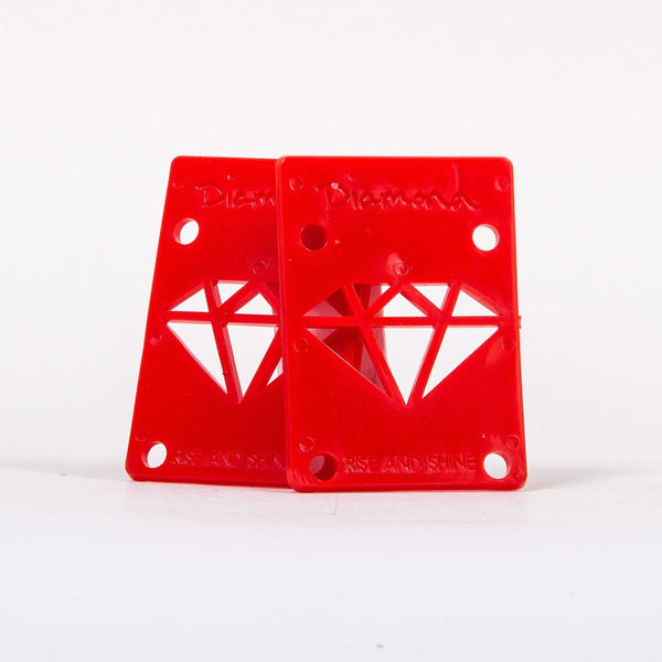 Diamond Supply Co. Rise And Shine Riser Pads Red Skateboard Hardware