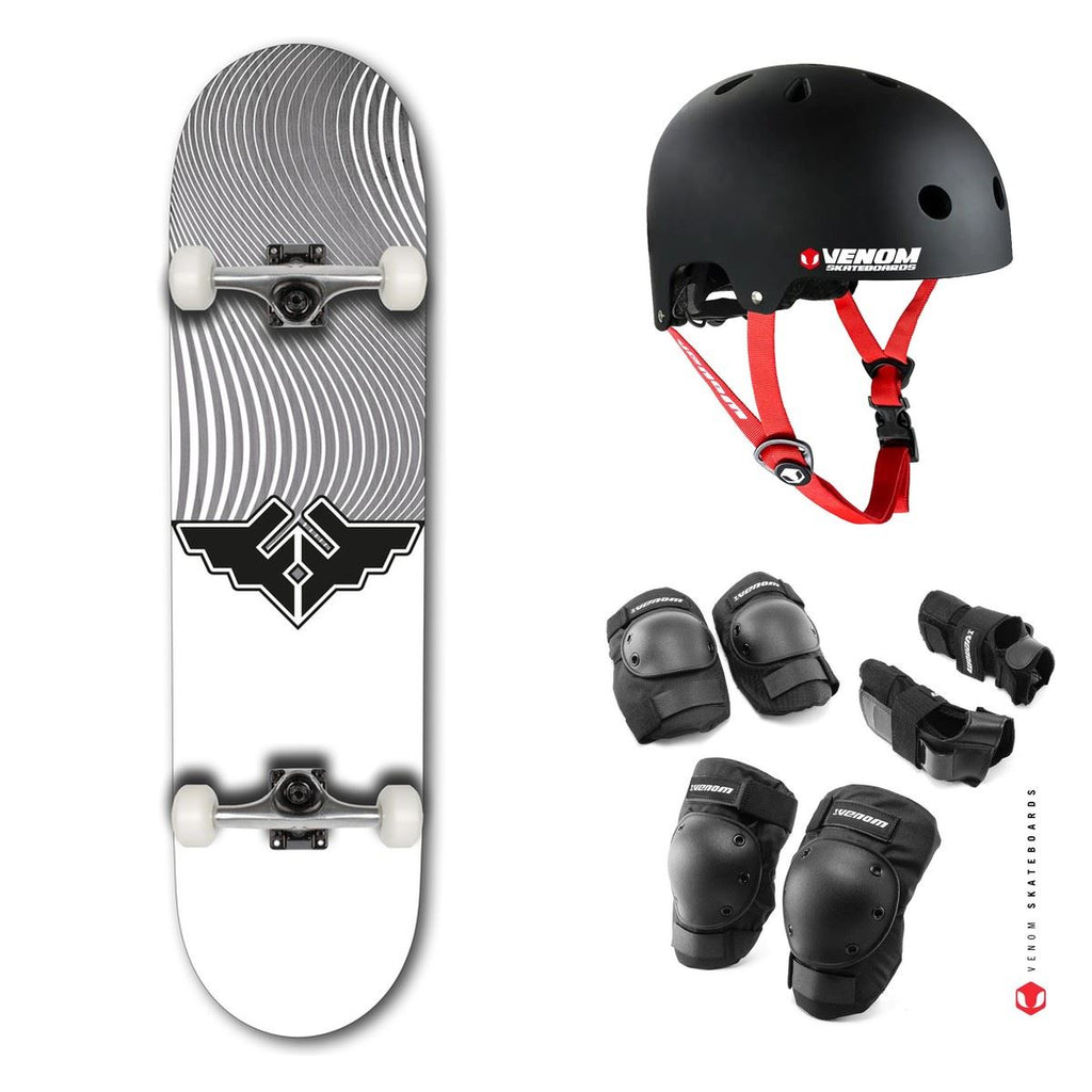 Fracture Wings V4 Grey Complete Skateboard Bundle - 8.25"