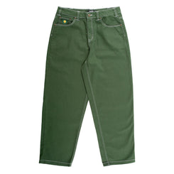 Theories Of Atlantis Plaza Jeans Hunter Green W/ White Contrast Stitch