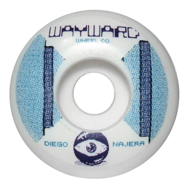Wayward Funnel Pro - Diego Najera (White / Blue) Skateboard Wheels - 52mm