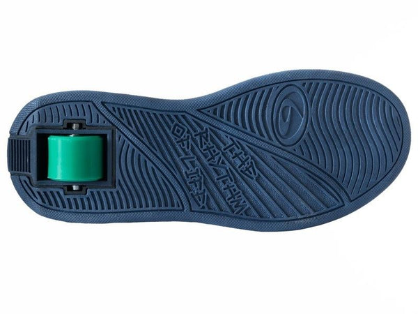 Breezy Rollers Shoes With Wheels - Hero - Navy / Green - UK 5 - Skatewarehouse.co.uk
