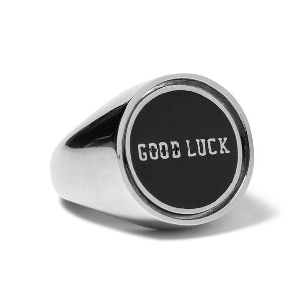 HUF Good Luck Flip Ring (Silver) - Size 8