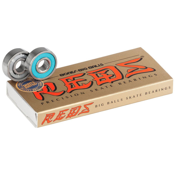 Bones Big Balls Reds - 8mm 8 Pack Skateboard Bearings