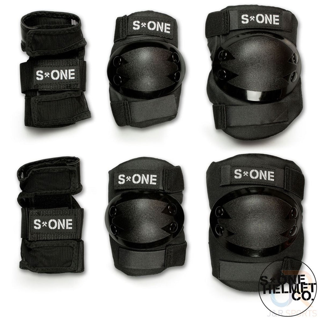 S1 Starter Pad Set - Knee / Elbow / Wrist - Black - XS