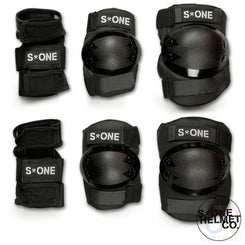 S1 Starter Pad Set - Knee / Elbow / Wrist - Black - XS