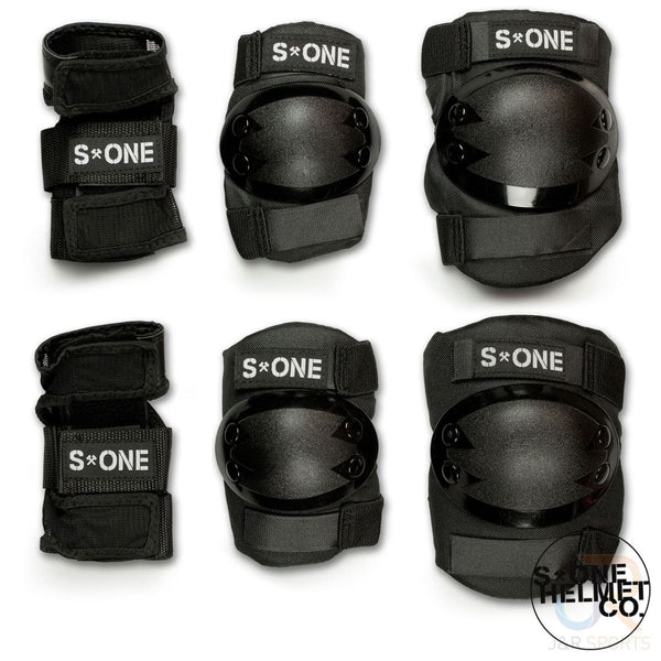 S1 Starter Pad Set - Knee / Elbow / Wrist - Black - XS