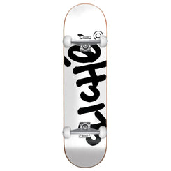 Cliché Handwritten White / Black Complete Skateboard - 8.5"