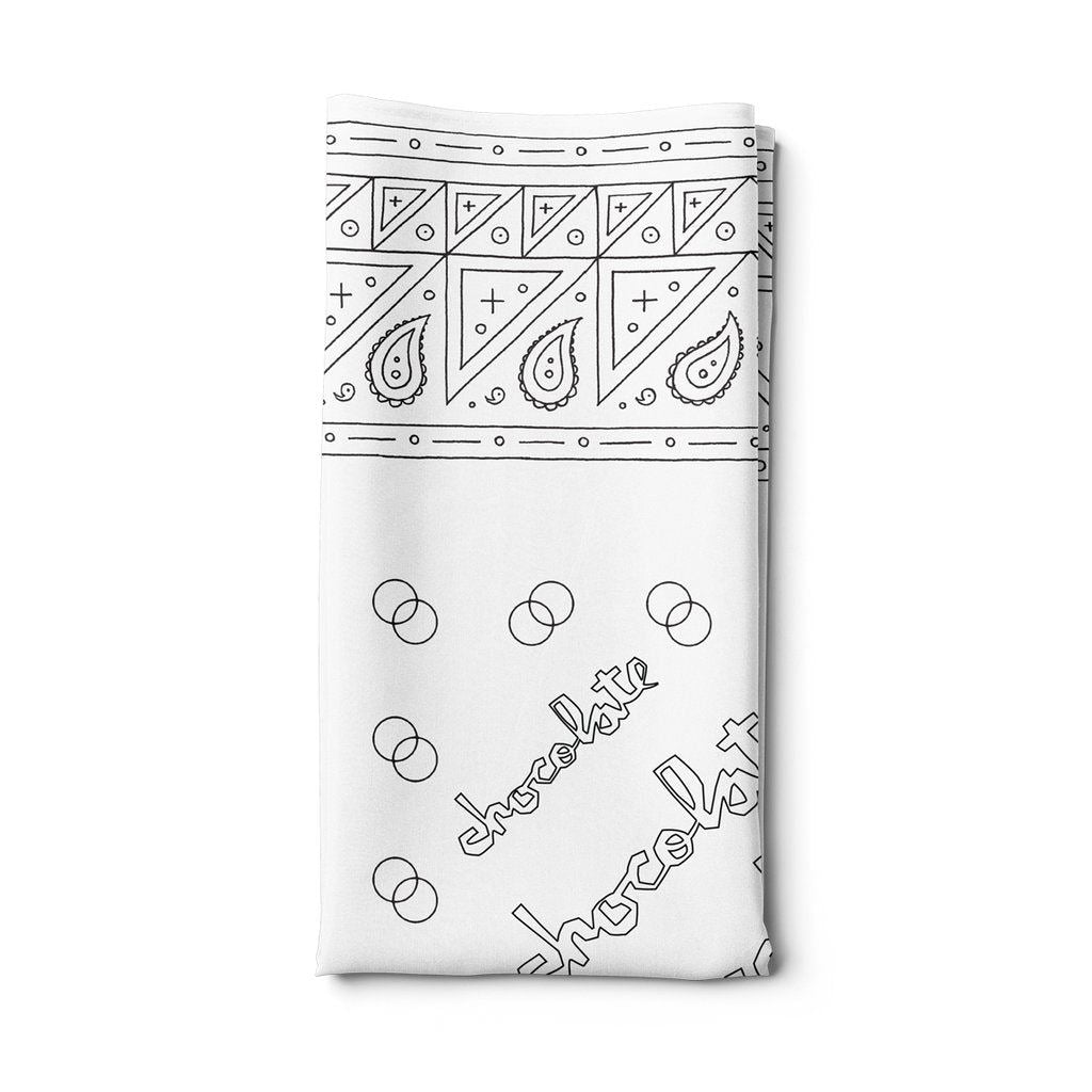 Chocolate Bandana White - Skatewarehouse.co.uk