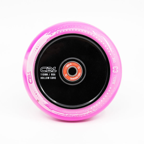 CORE CB1 Nylon Hollow Core Scooter 110mm - White / Pink Scooter Wheels