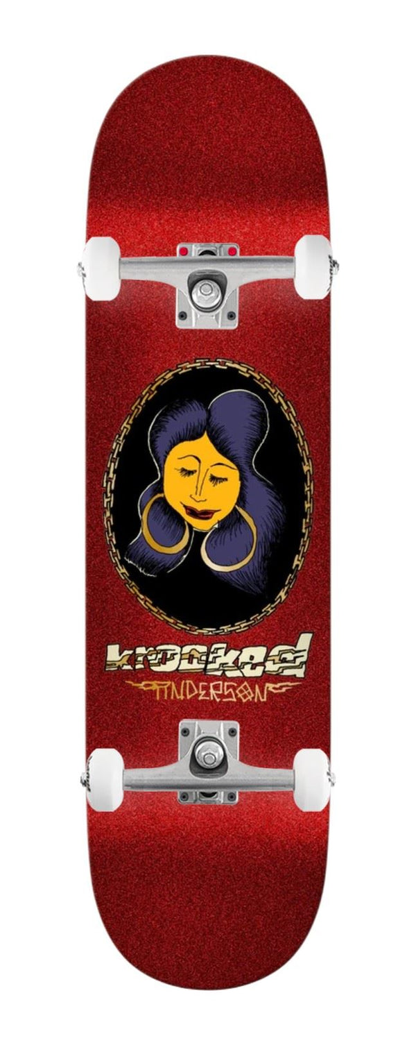 Krooked Manderson Chain Frame - Dbx (Red) x Venom Custom Complete Skateboard - 8.38