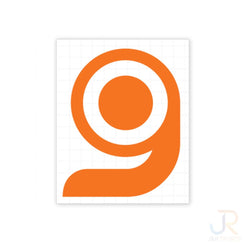 Orangatang "G" Vinyl Sticker - Medium 4 x 5"