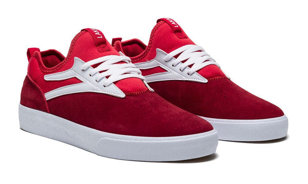 Lakai Dover Red Suede Skate Shoes - Skatewarehouse.co.uk