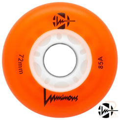 Luminous Led Inline Wheel (Set of 4 Wheels) - Orange - 72Mm/85A - Skatewarehouse.co.uk