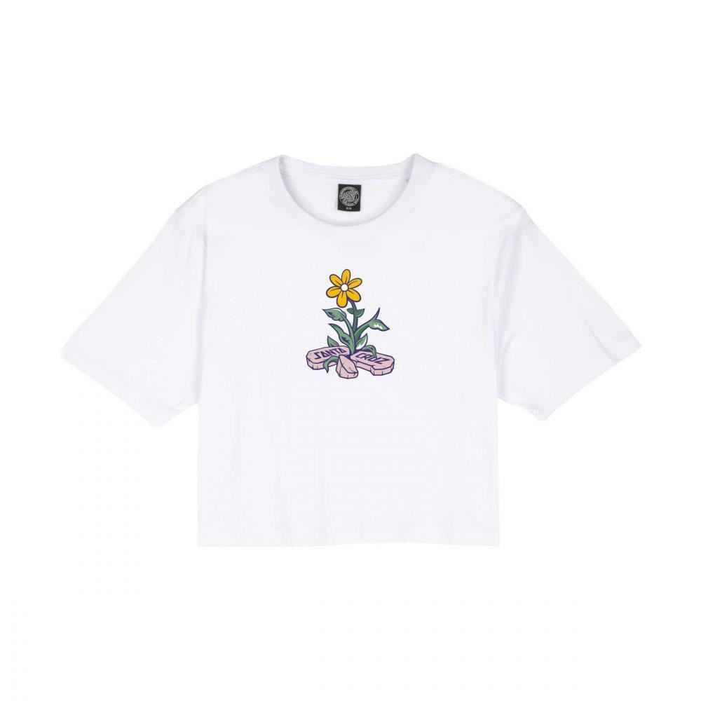 Santa Cruz Womens T-Shirt Flourish T-Shirt - White - Skatewarehouse.co.uk