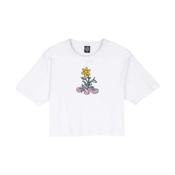 Santa Cruz Womens T-Shirt Flourish T-Shirt - White - Skatewarehouse.co.uk