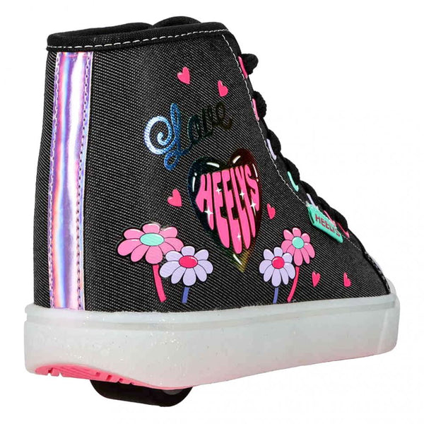 Heelys Veloz - Black / N.Pink / Rainbow - Skatewarehouse.co.uk