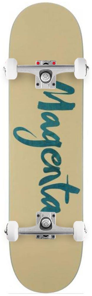 Magenta Big Brush Team Deck Mini Complete Skateboard - 7.25