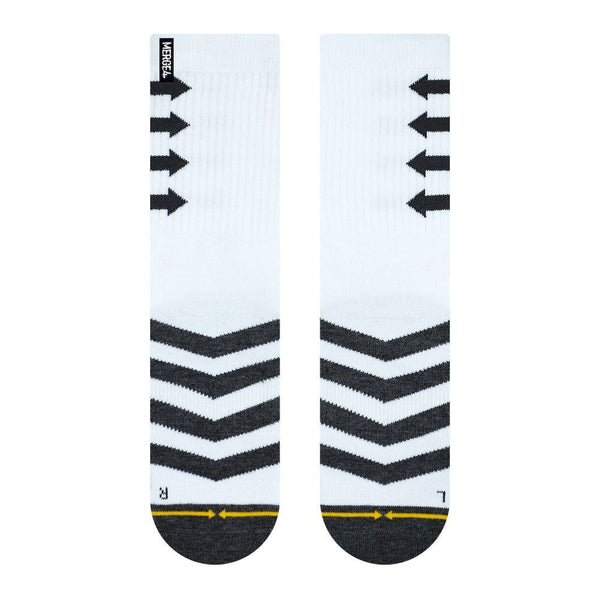 Merge4 Training White Classic Crew Socks - Skatewarehouse.co.uk