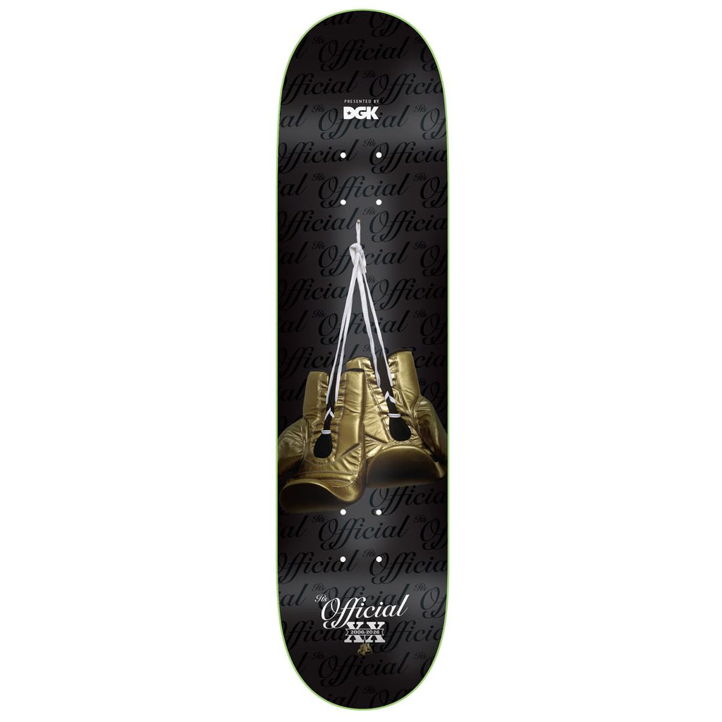 DGK "It's Official" Gloves Black Skateboard Deck - 8.06"