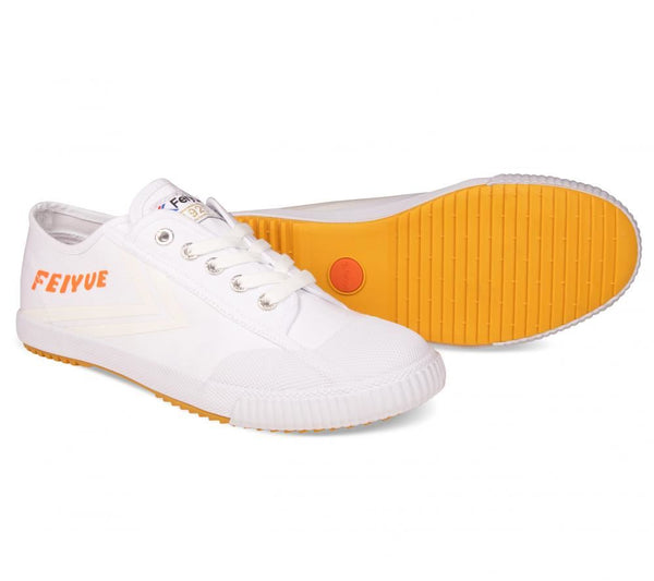 Feiyue Footwear Fe Lo 1920 Martial Arts/Gym/Lifing Shoes - White / Orange - Skatewarehouse.co.uk