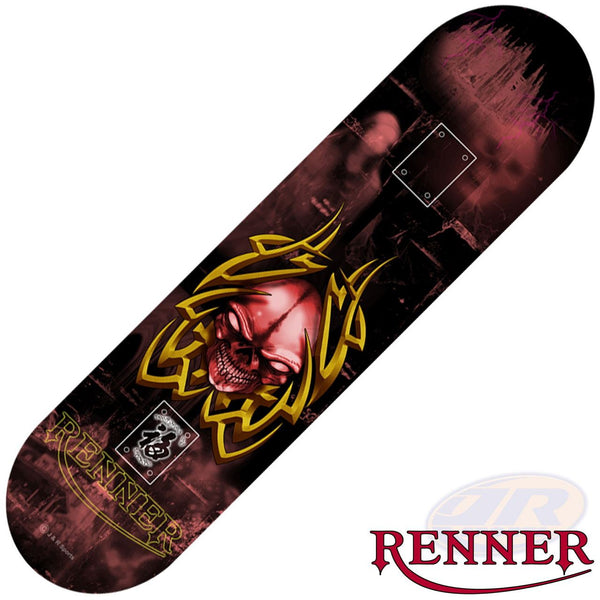 Renner B inc ABEC 7 & Black Trucks - B23 Tribal Skull Complete Skateboard