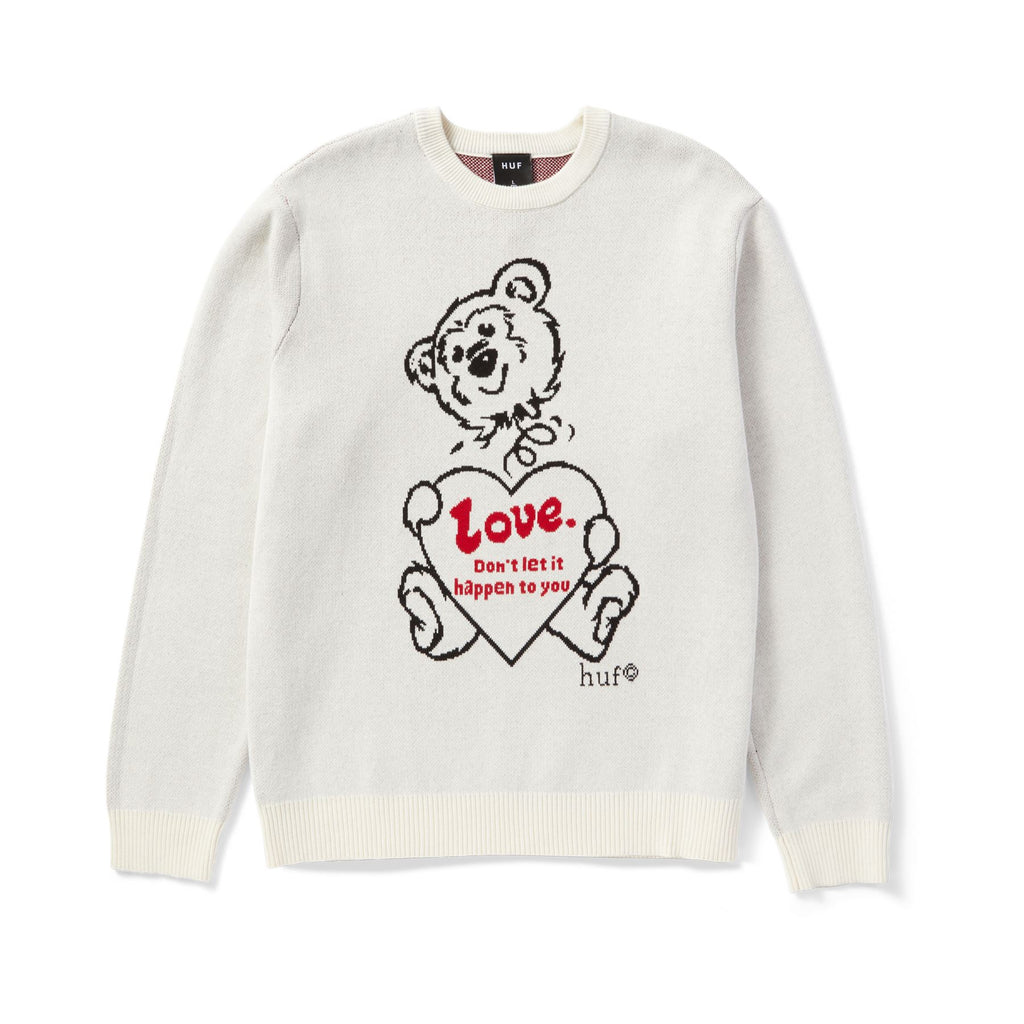 HUF Bad News Crewneck Sweater (Bone) - L