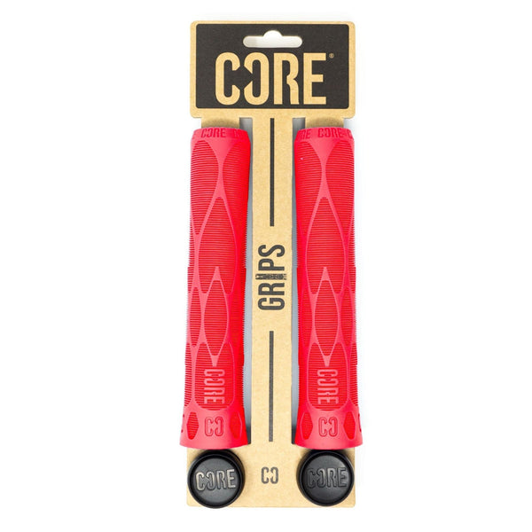 CORE Pro Handlebar Grips, Soft 170mm - Red - Skatewarehouse.co.uk