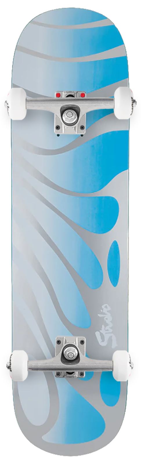 Studio Skateboards Organic Plus Silver/Blue Fade x Venom Custom Complete Skateboard - 8.375