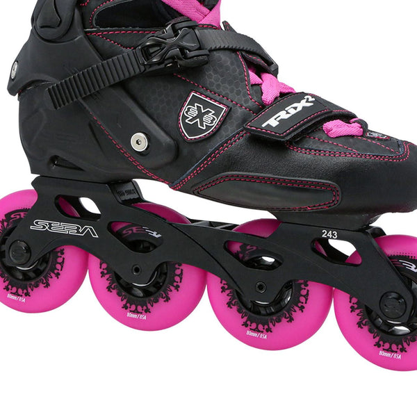 Seba Trix 2 80 Black / Pink Inline Skates - Skatewarehouse.co.uk
