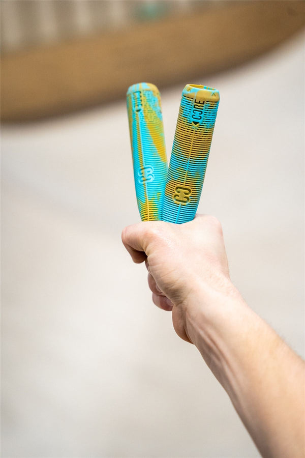 CORE Skinny Boy Soft 170mm - Beach (Teal / Gum) Scooter Bar Grips