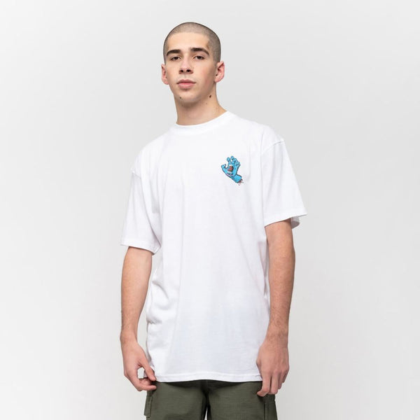 Santa Cruz T-Shirt Screaming Hand Chest T-Shirt White - M - Skatewarehouse.co.uk