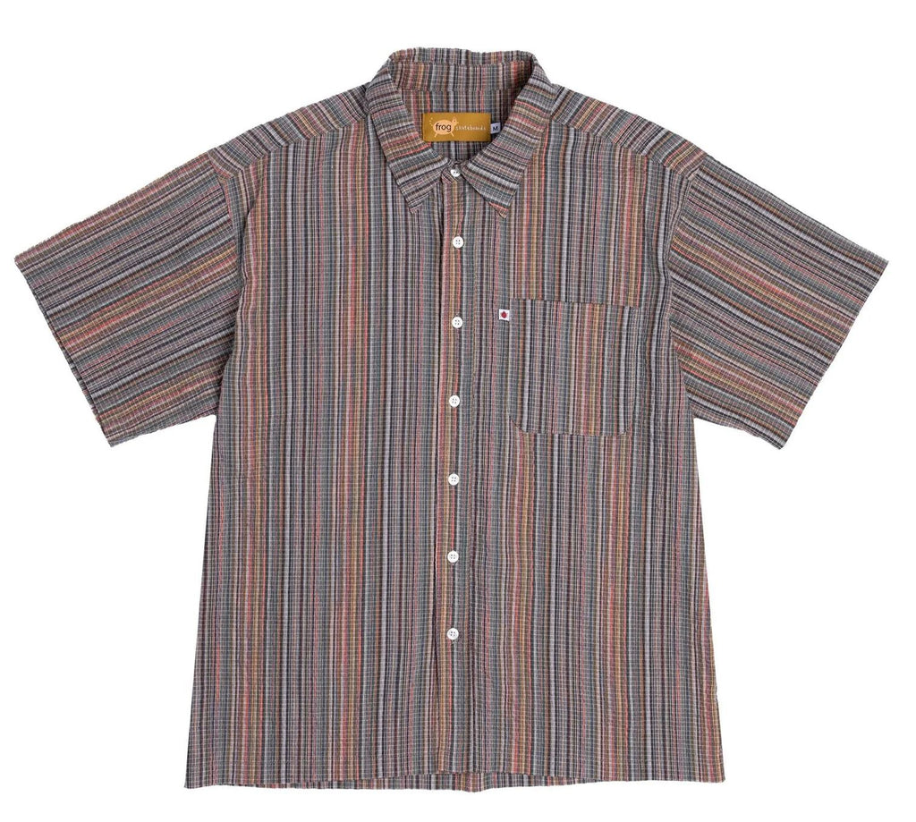 Frog Skateboards Mojo Stripe Pocket Shirt (Red) - XL